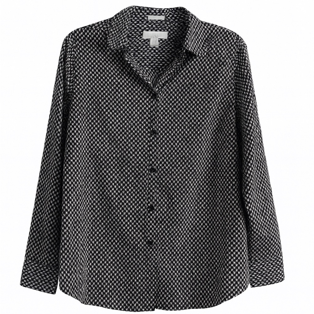 Chico’s No Iron Button-Up Shirt – Size 3 (Equivalent to XXL / 18–20) – EUC